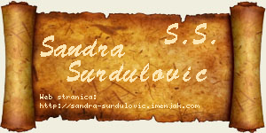 Sandra Surdulović vizit kartica